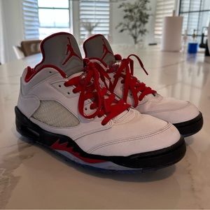 Nike Jordan Low 5 Golf Fire Red Silver Tongue Size 12